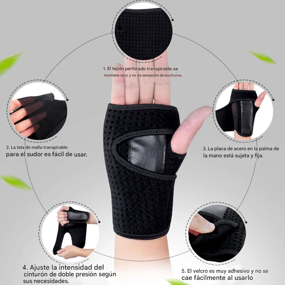 Muñequera para soporte de la mano, férula ajustable para la muñeca y el síndrome del túnel carpiano