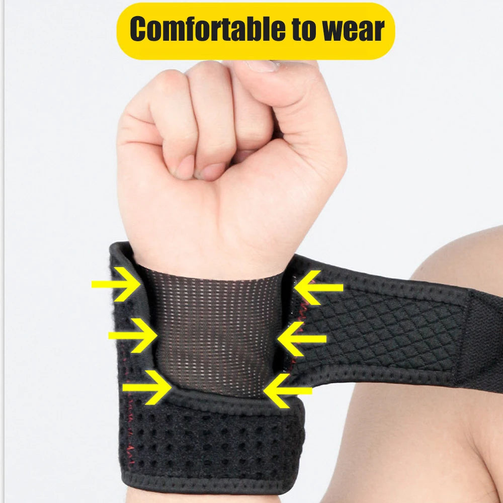 Muñequeras para el túnel carpiano con soporte de resorte de aluminio. Alivia el dolor y el hormigueo de la tendinitis