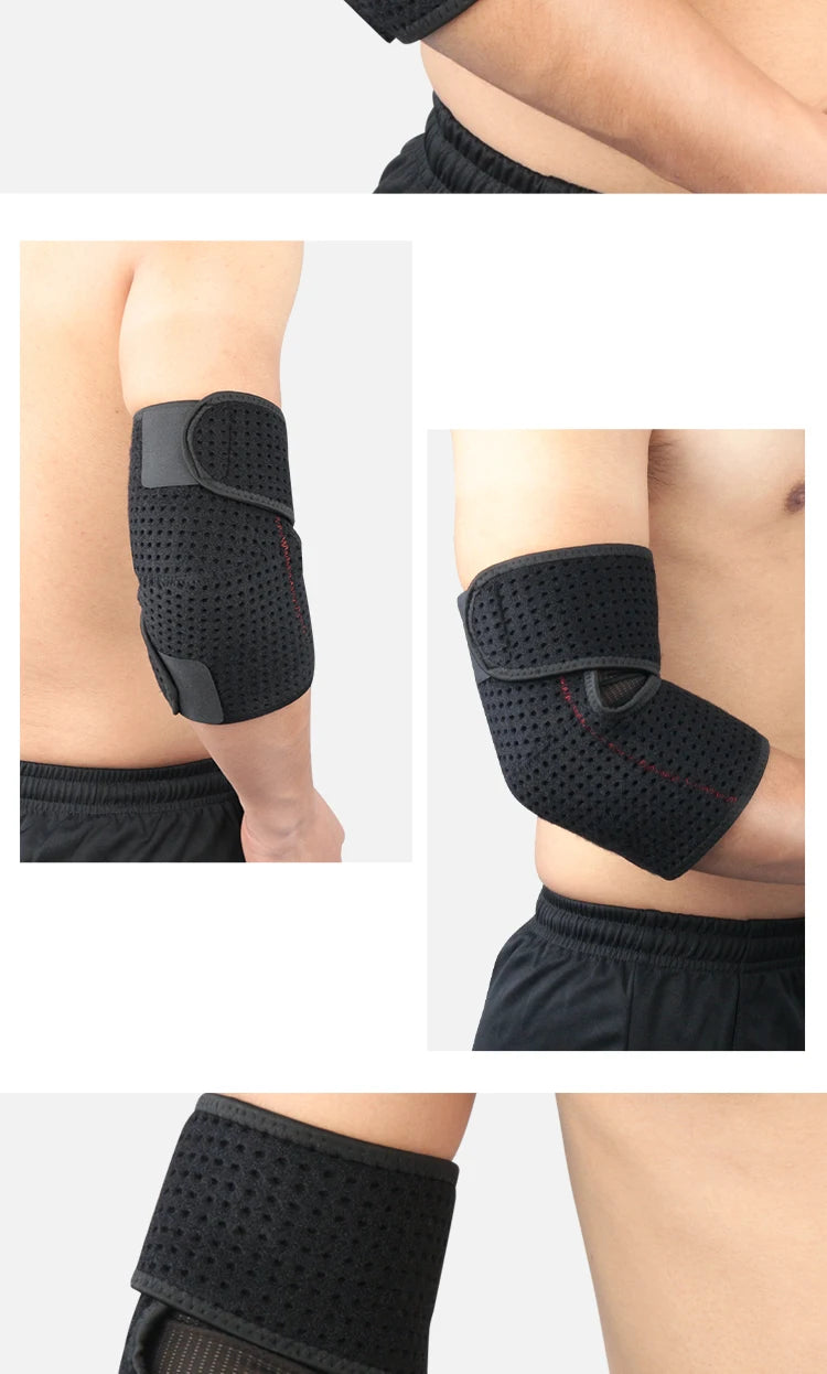 Vendaje de soporte deportivo para codo, almohadillas transpirables para gimnasio, baloncesto, voleibol y más