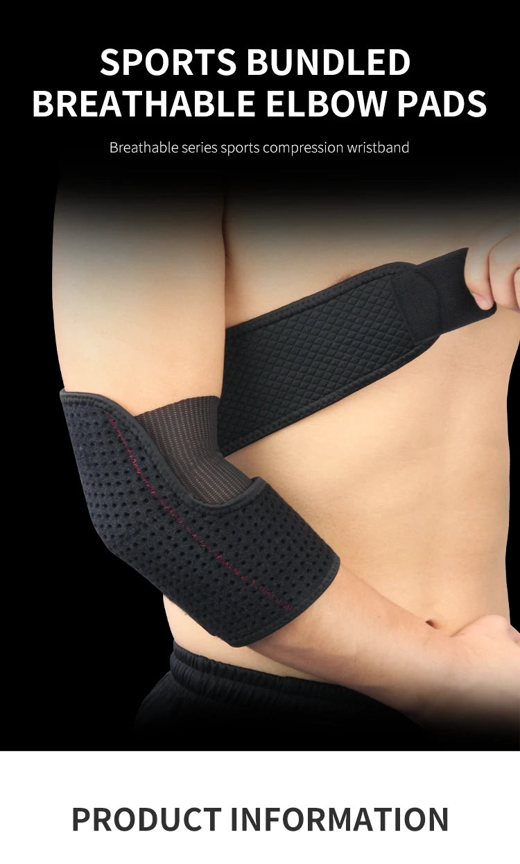 Vendaje de soporte deportivo para codo, almohadillas transpirables para gimnasio, baloncesto, voleibol y más