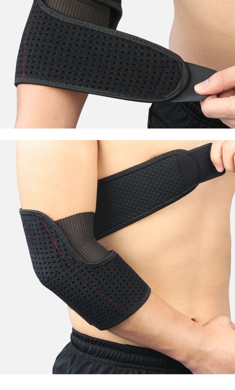 Vendaje de soporte deportivo para codo, almohadillas transpirables para gimnasio, baloncesto, voleibol y más