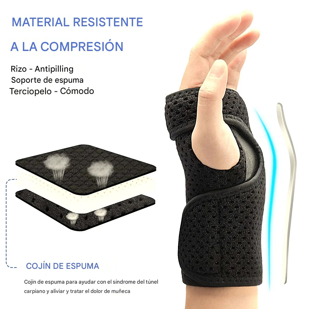 Muñequera para soporte de la mano, férula ajustable para la muñeca y el síndrome del túnel carpiano
