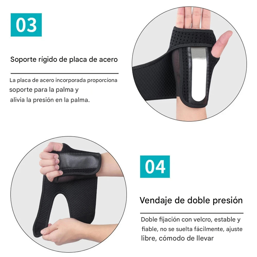 Muñequera para soporte de la mano, férula ajustable para la muñeca y el síndrome del túnel carpiano