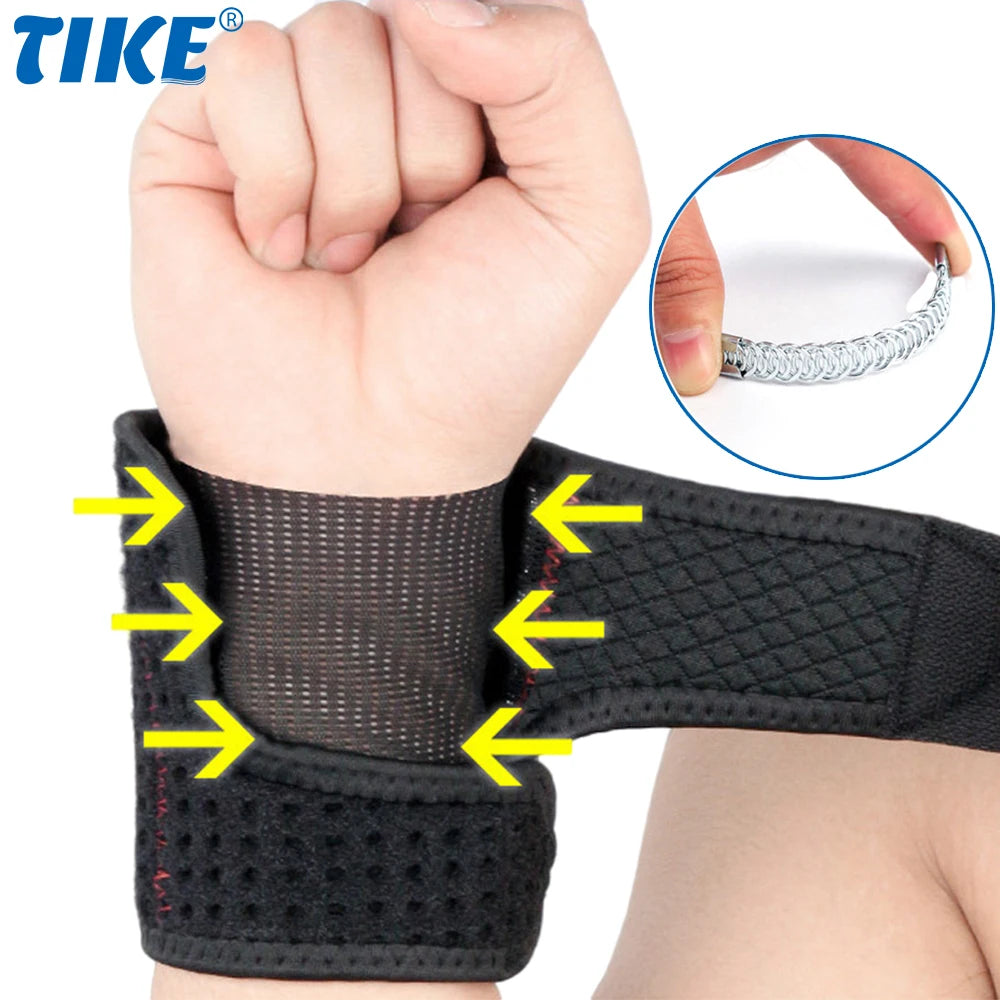 Muñequeras para el túnel carpiano con soporte de resorte de aluminio. Alivia el dolor y el hormigueo de la tendinitis