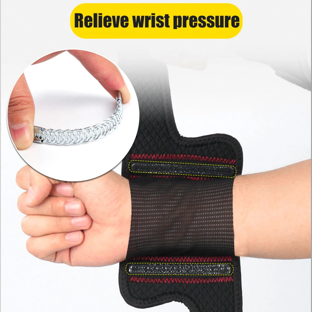 Muñequeras para el túnel carpiano con soporte de resorte de aluminio. Alivia el dolor y el hormigueo de la tendinitis