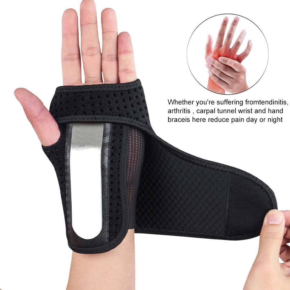 Muñequera para soporte de la mano, férula ajustable para la muñeca y el síndrome del túnel carpiano