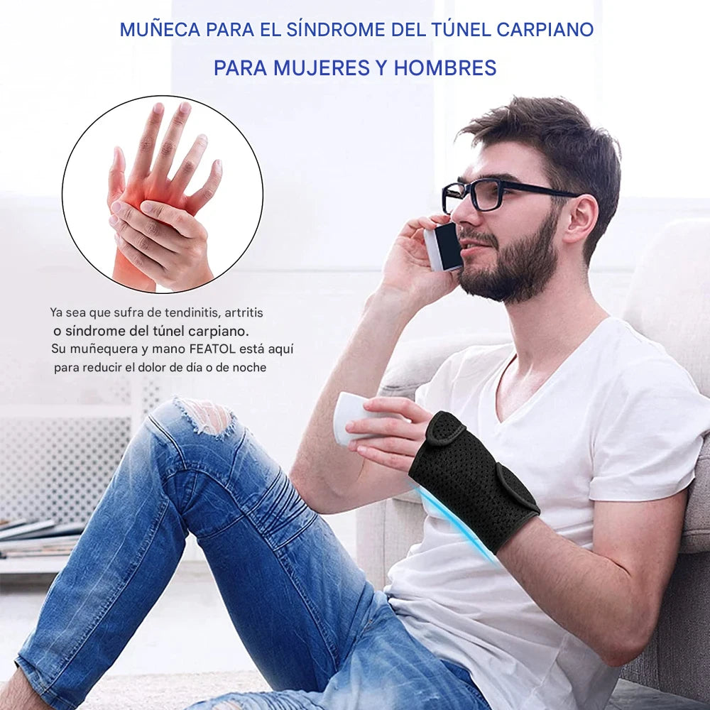 Muñequera para soporte de la mano, férula ajustable para la muñeca y el síndrome del túnel carpiano