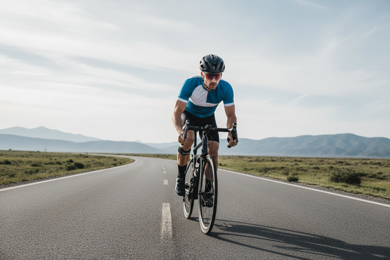 Hero Banner - Ciclista de ruta con banda rotuliana